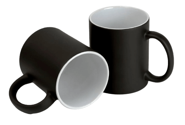 Caneca Porcelana Mágica Preto Fosco 325ml